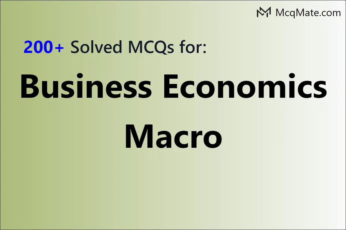 Public Finance Solved MCQs With PDF Download