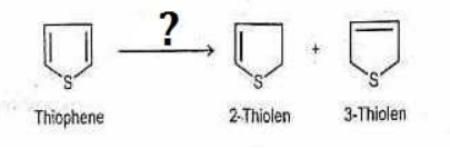 What would be the reducing agent for the following reduction of thiophene?